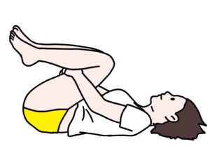 仙骨温活について。膝抱えストレッチのやり方。
