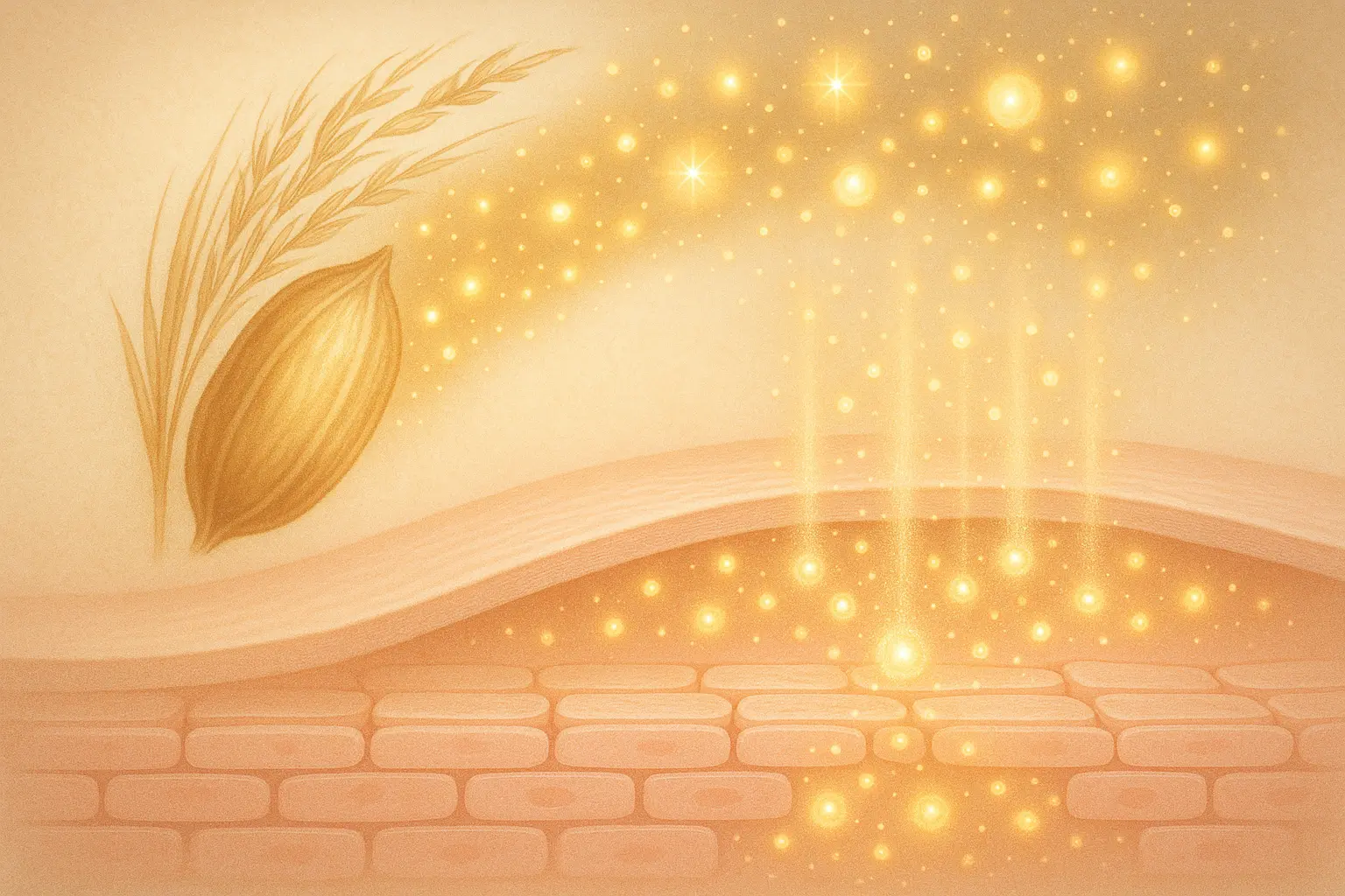 ふわふわの米ぬか酵素風呂のアップ