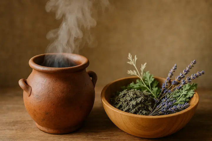 温かい湯気とハーブの香りが心と体を癒します