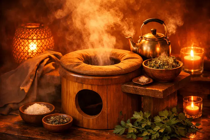 立ち上る香りと温もりが全身を包みます