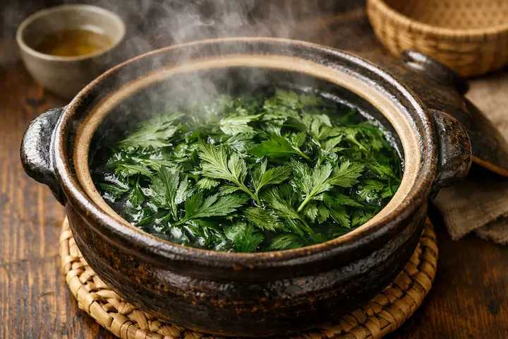 古くから愛されるよもぎの蒸気が体を優しく包み込みます