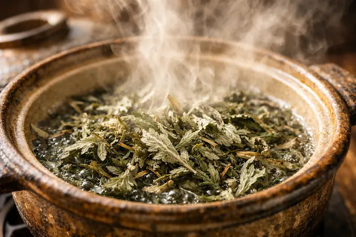 よもぎの香りと温かい蒸気が全身を優しく包み込みます