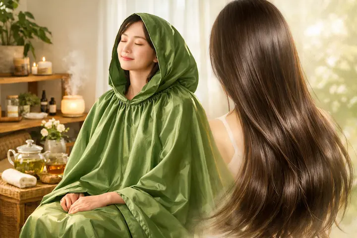 体の内側から整えるよもぎ蒸しは、理想の髪を育む第一歩です