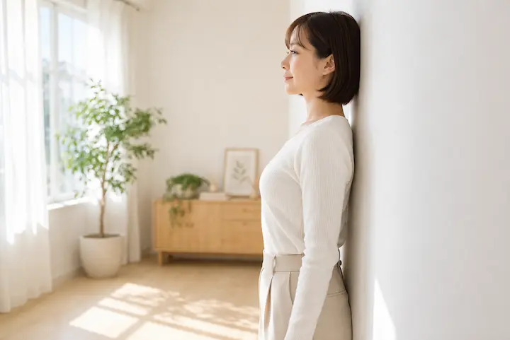 壁を使った簡単なチェックで、今の首の状態を知りましょう