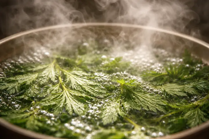 古来より伝わる「よもぎ」の生命力を蒸気として取り込む