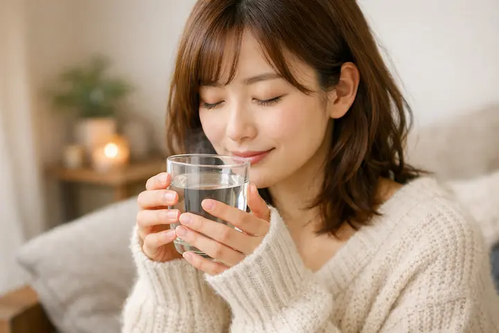 温かな水分を摂り、お身体の巡りを優しくサポート