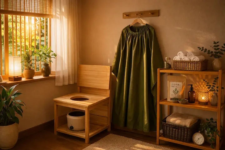 心も体も解き放たれる、よもぎ蒸しのリラックス空間
