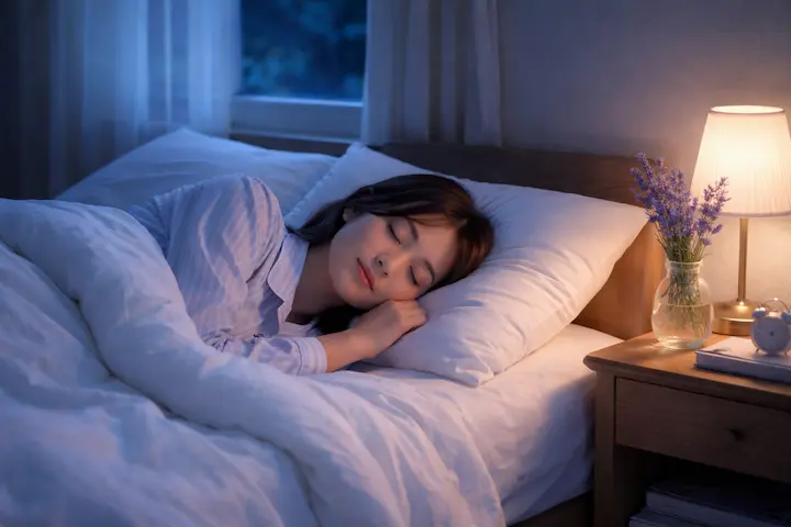 酵素浴による体温の調整が、心地よい眠りへと誘います