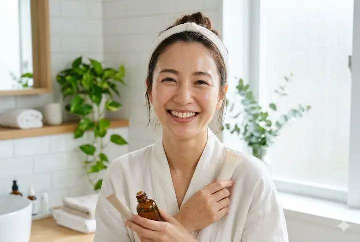 米ぬかの天然美容成分を全身に浴びて、しっとりとしたうるおい肌へ