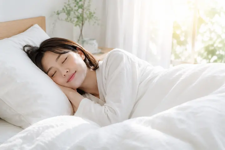体温のリズムが整うことで、深い眠りへと誘われます